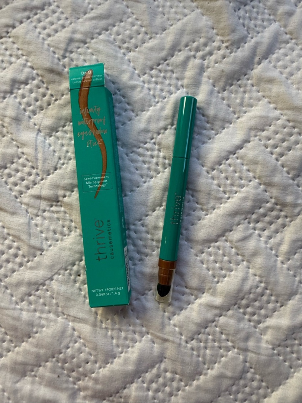THRIVE CAUSEMETICS Infinity Waterproof Shimmer Eyeshadow Stick in Dr. Q NEW